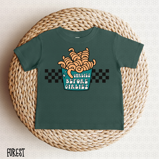 Curlies Before Girlies Completed Tee