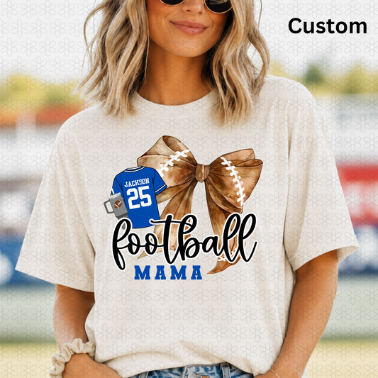 Custom Football  Bow Completed Tee