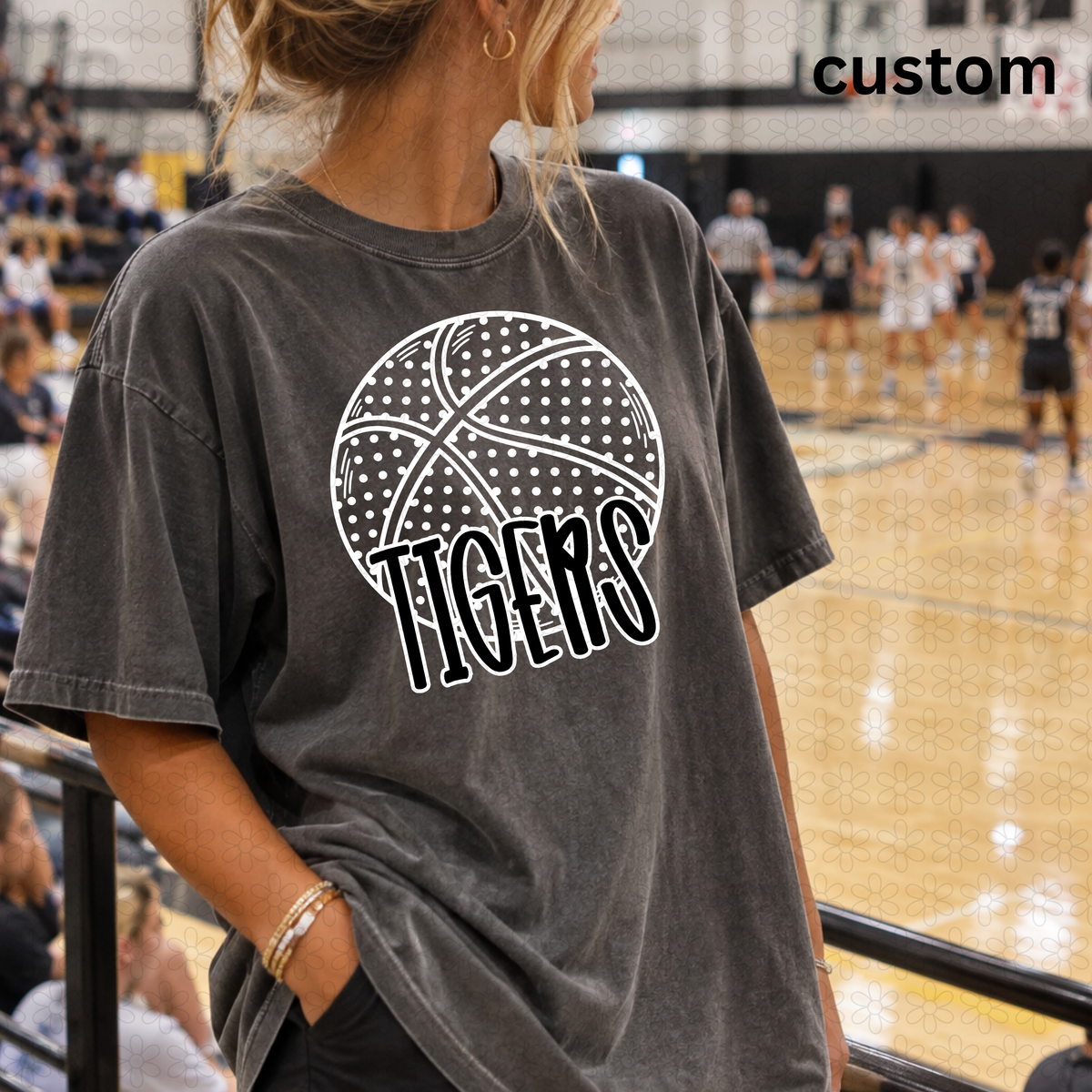 Custom Polka Dot Basketball DTF Transfer