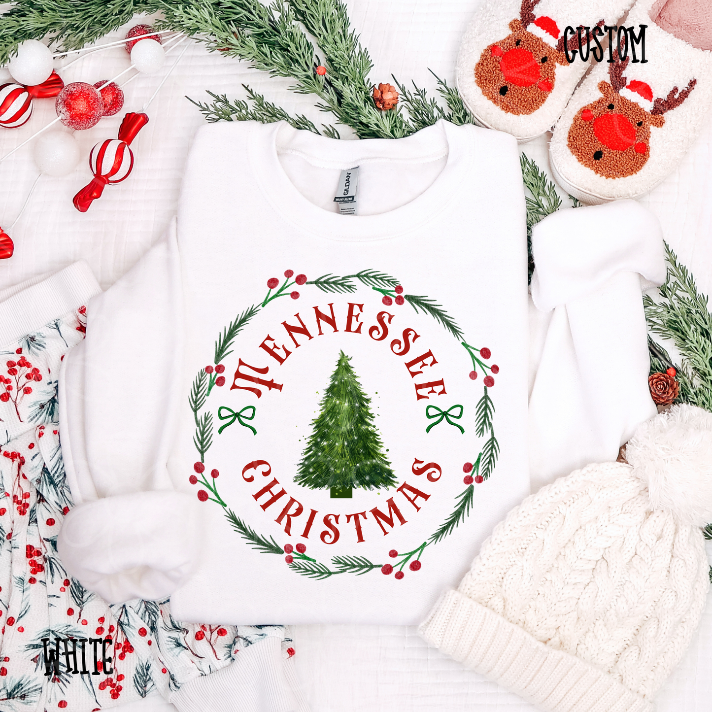 Custom State Christmas DTF Transfer