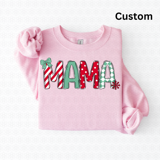 Custom Alpha -Candy cane wishes DTF Transfer