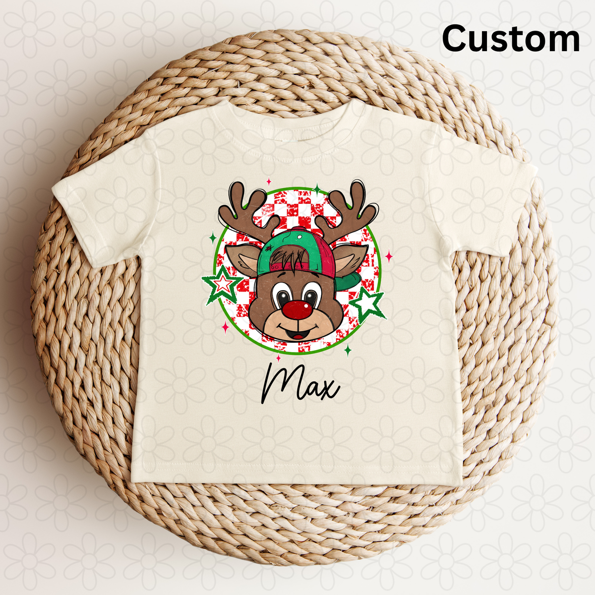 Custom Boy Reindeer Completed Tee