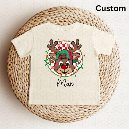 Custom Boy Reindeer DTF Transfer