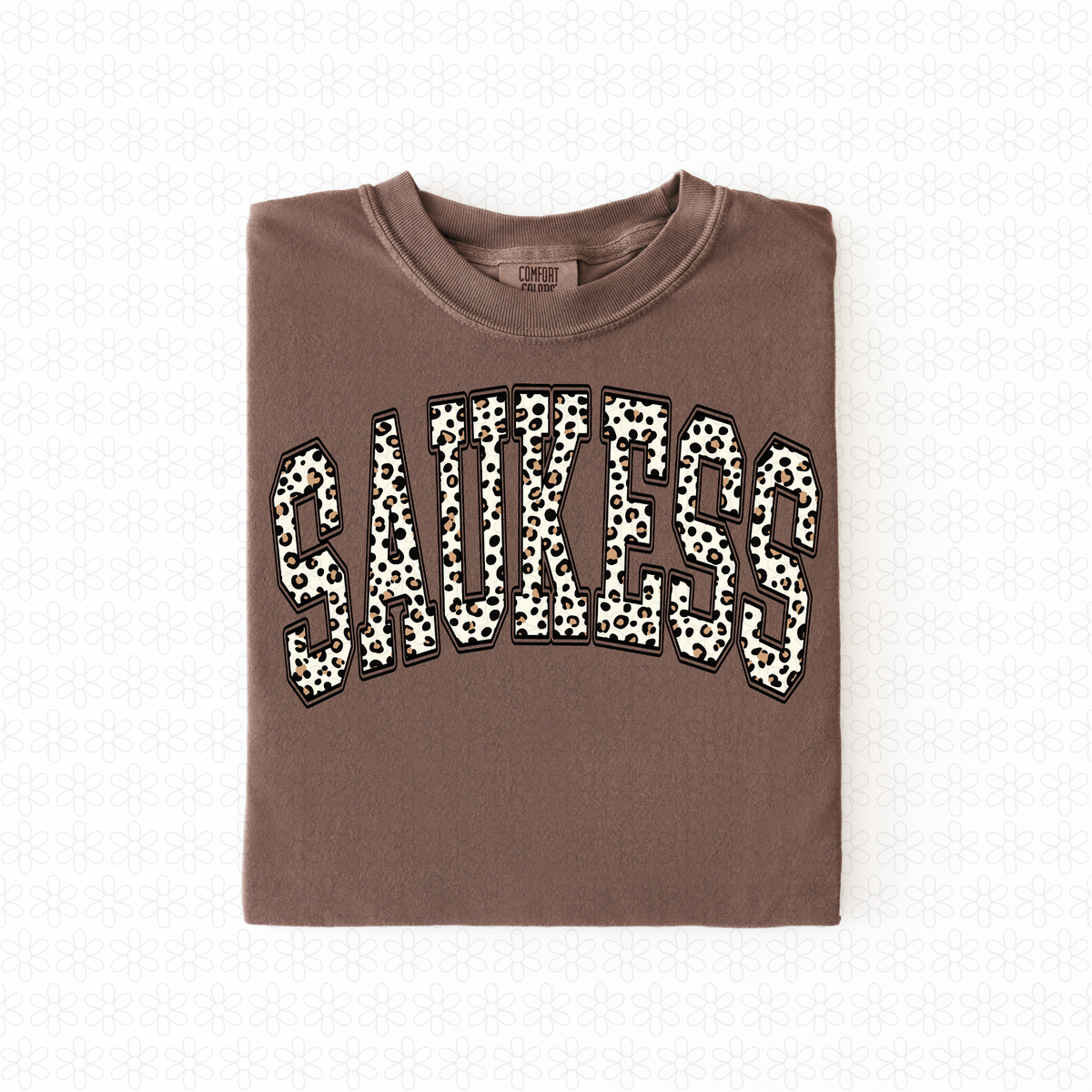 Custom Brown Leopard Print Varsity Arch DTF Transfer