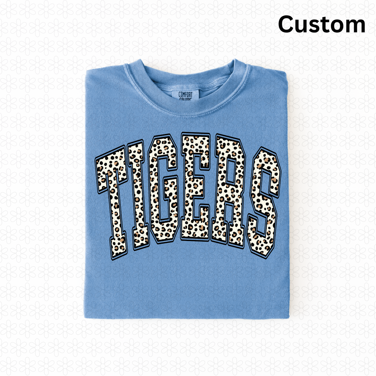 Custom Brown Leopard Print Varsity Arch DTF Transfer