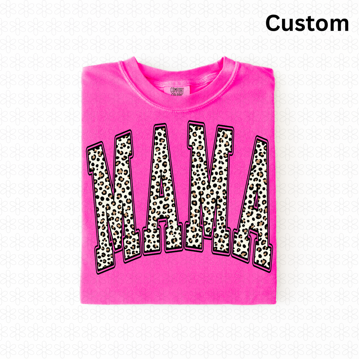 Custom Brown Leopard Print Varsity Arch DTF Transfer