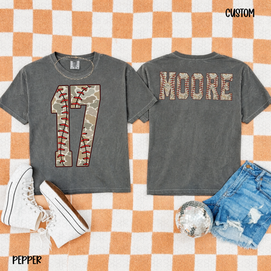 Custom Came Number and Name On Back DTF Transfer