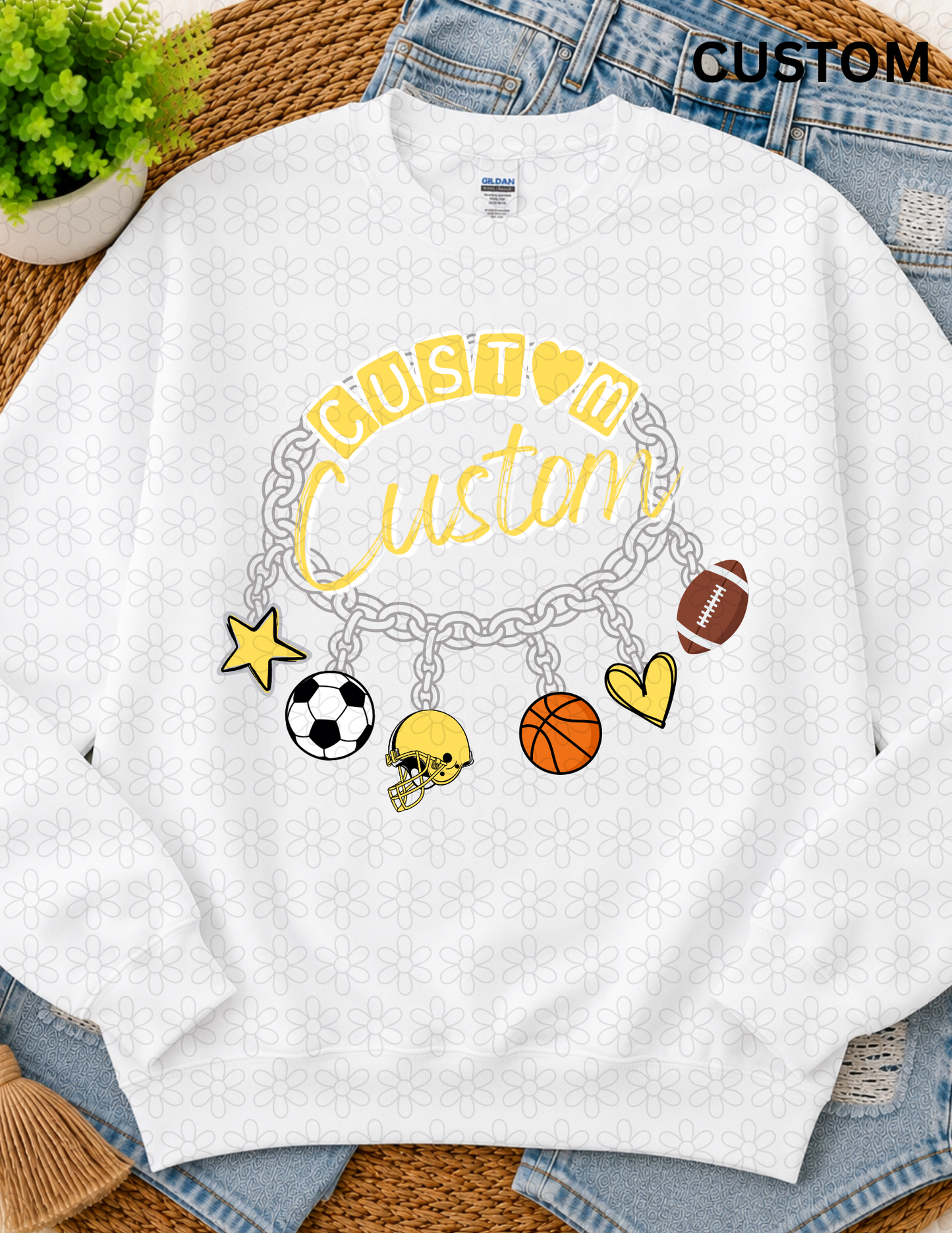 Custom Charm Bracelet Mascot DTF Transfer