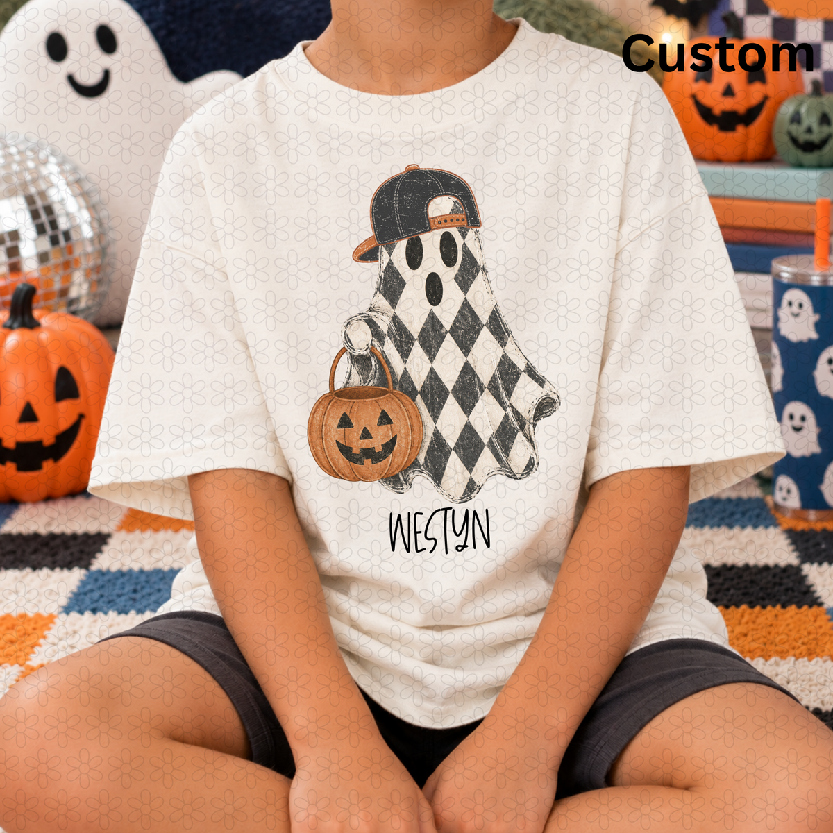 Custom Checkered Ghost Boy Completed Tee