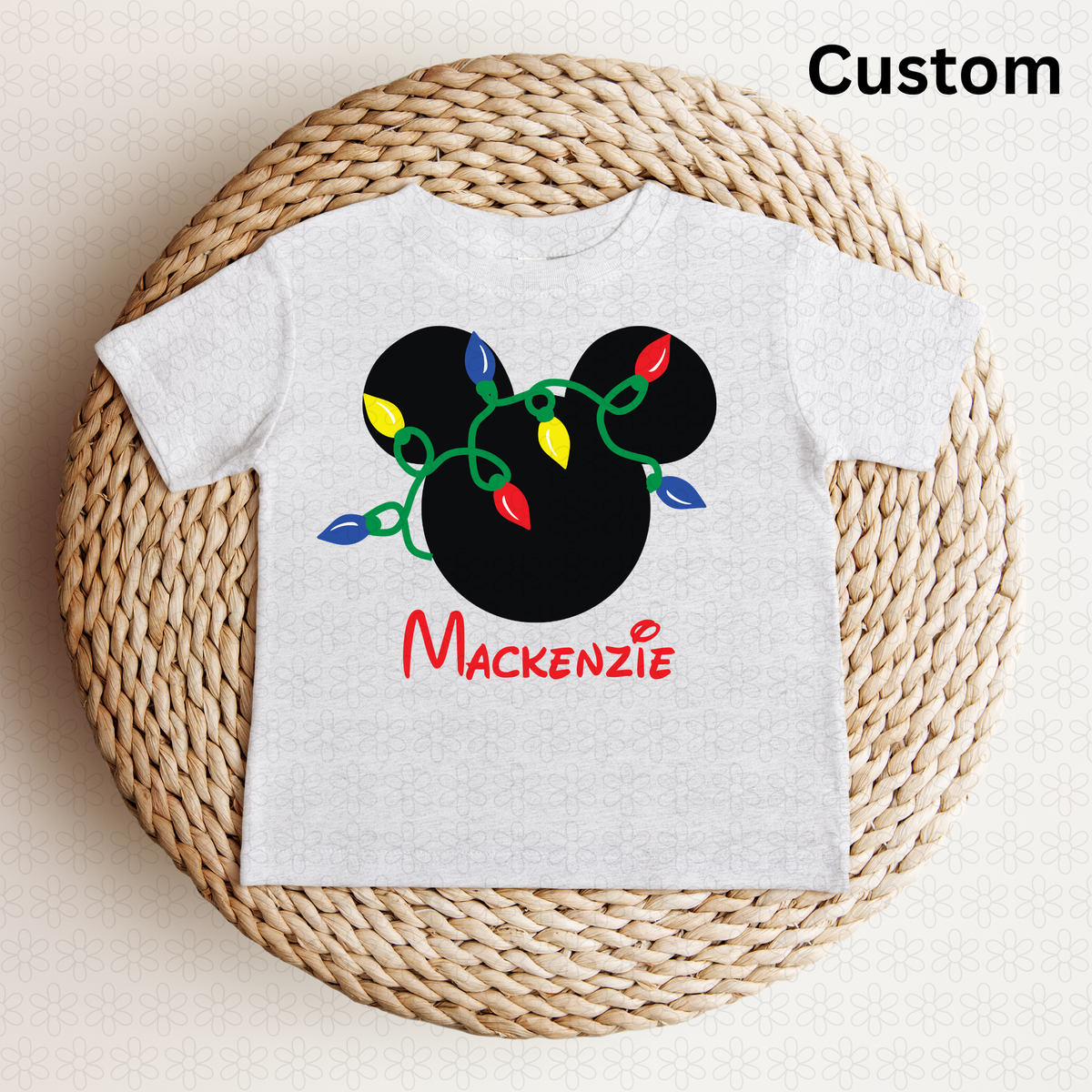 Custom Christmas Lights disney christmas Completed Tee