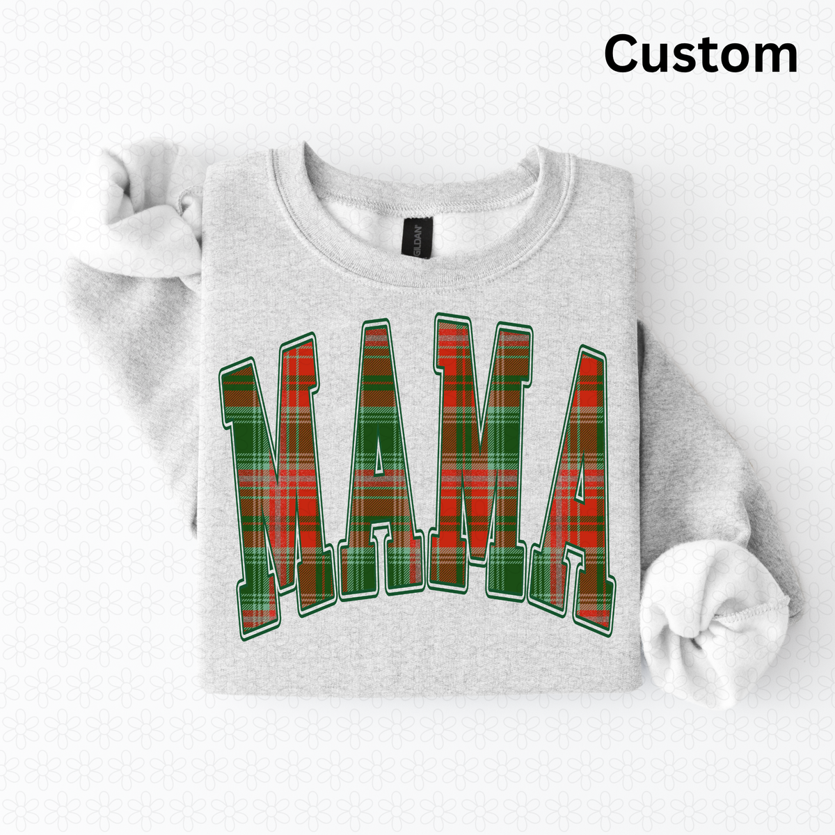 Custom Christmas Plaid Varsity Completed Tee