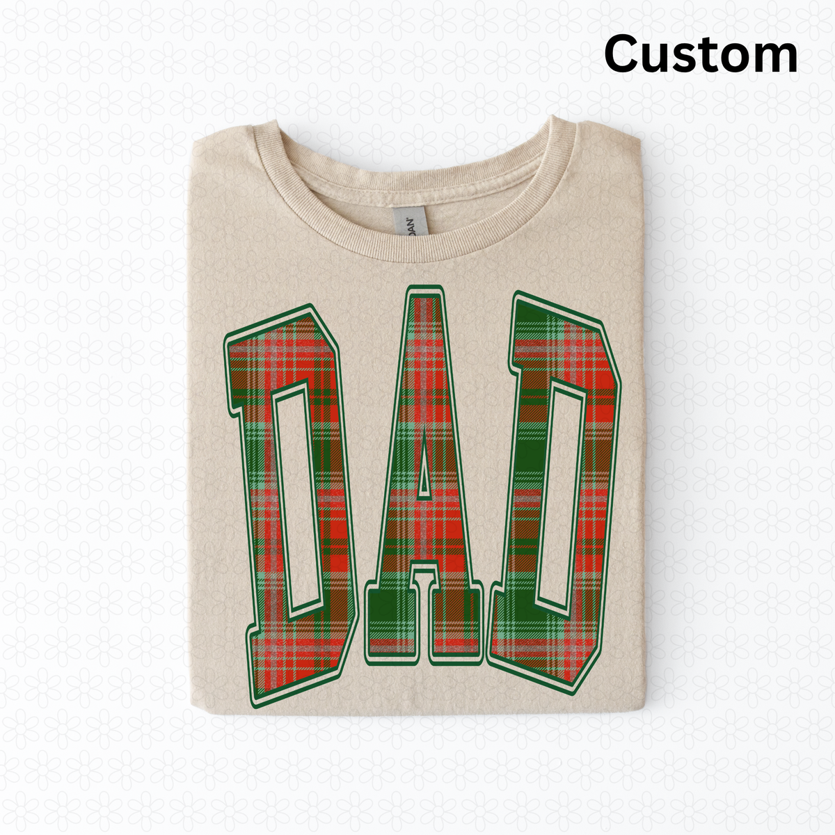 Custom Christmas Plaid Varsity Completed Tee