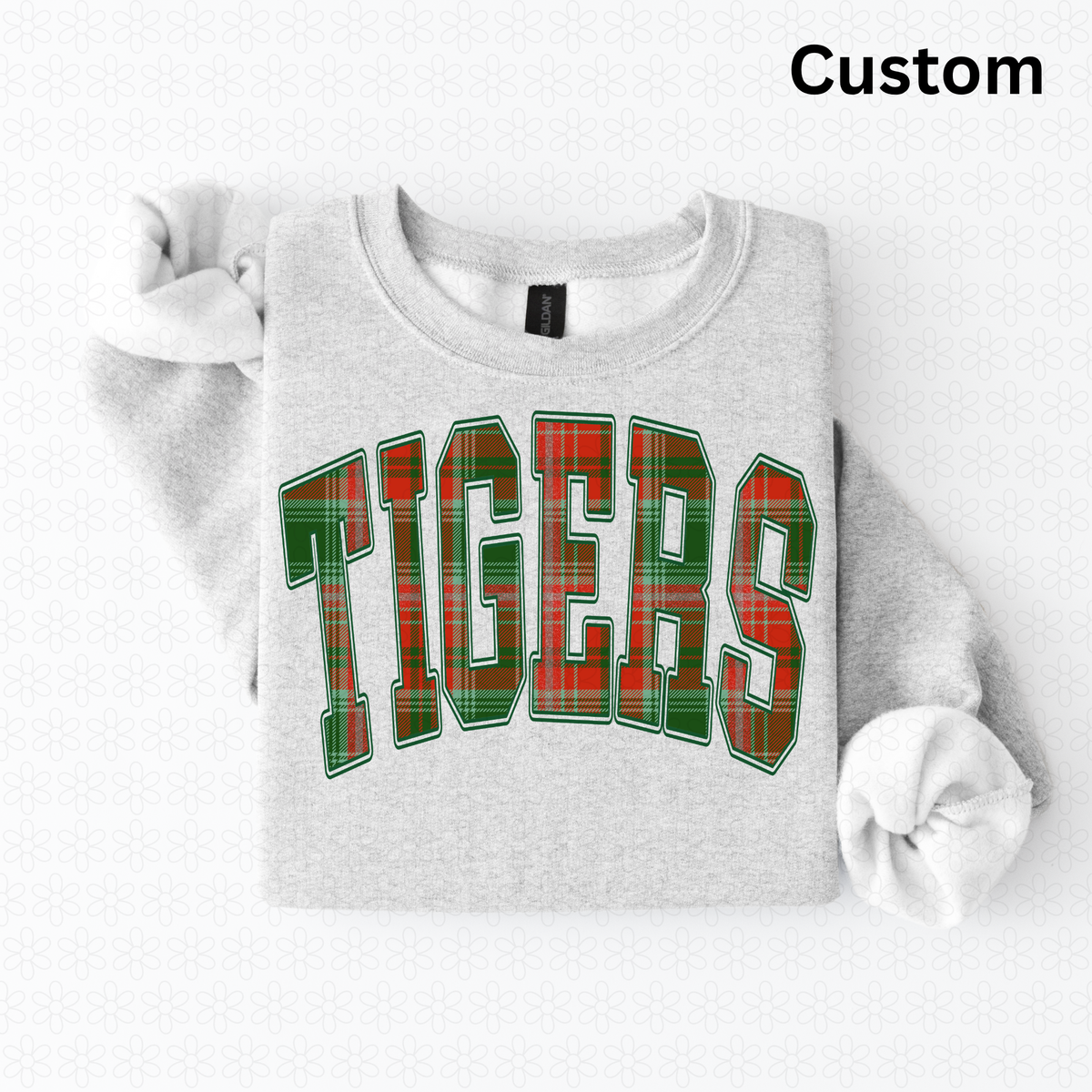 Custom Christmas Plaid Varsity Completed Tee