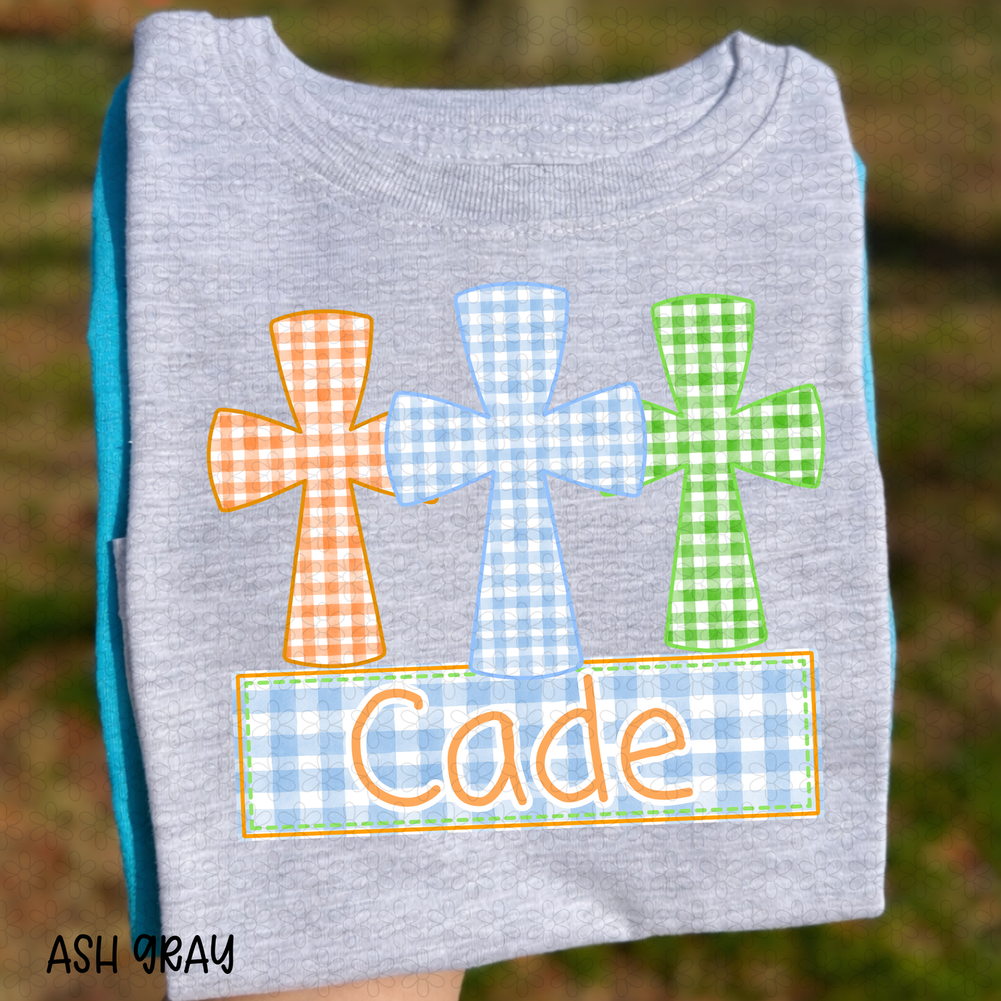 Custom Cross Name Plate DTF Transfer