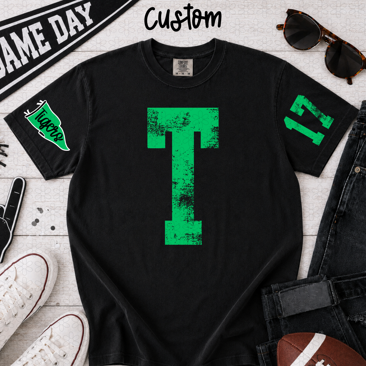 Custom Distressed Varsity DTF Transfer