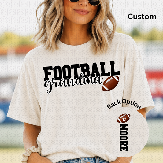 Custom Football Name and Number DTF Transfer