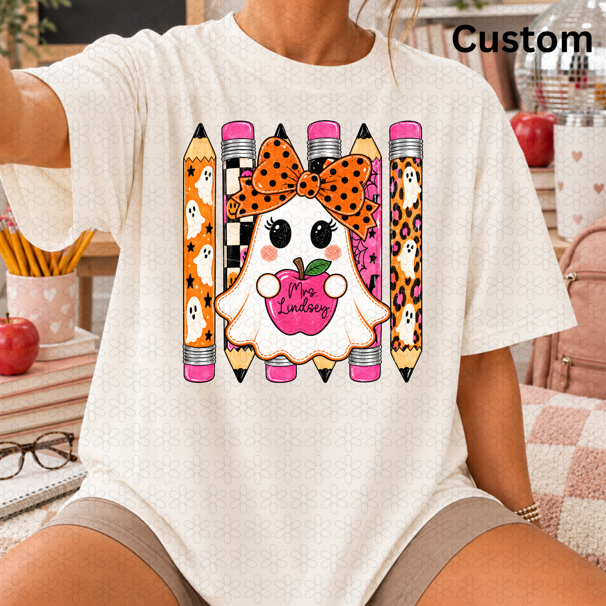 Custom Ghost Pencils Completed Tee