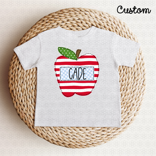 Custom Name Apple Completed Tee