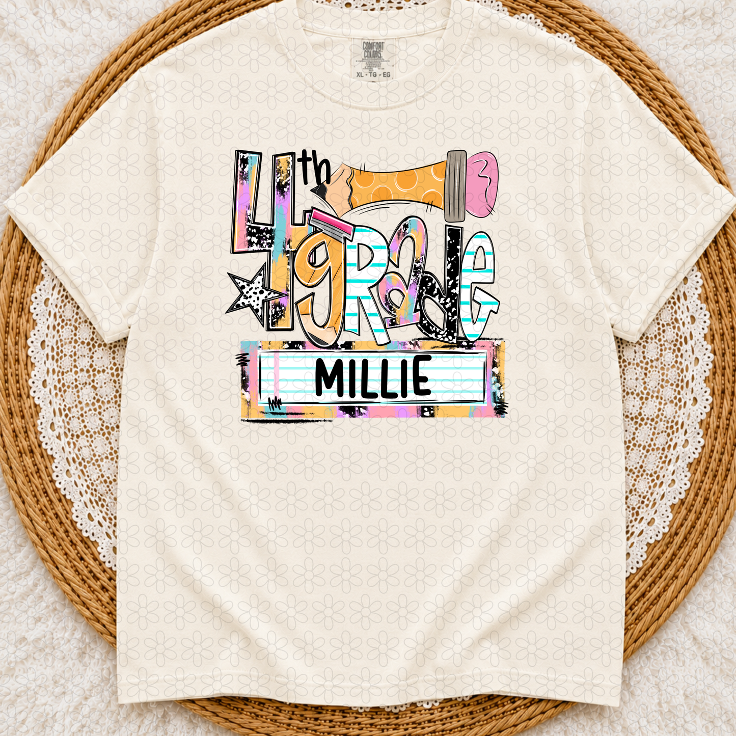 Custom Name Plate Grade Completed Tee