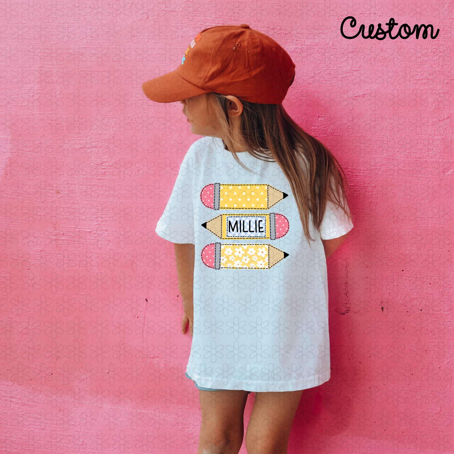 Custom Pencil Name Completed Tee