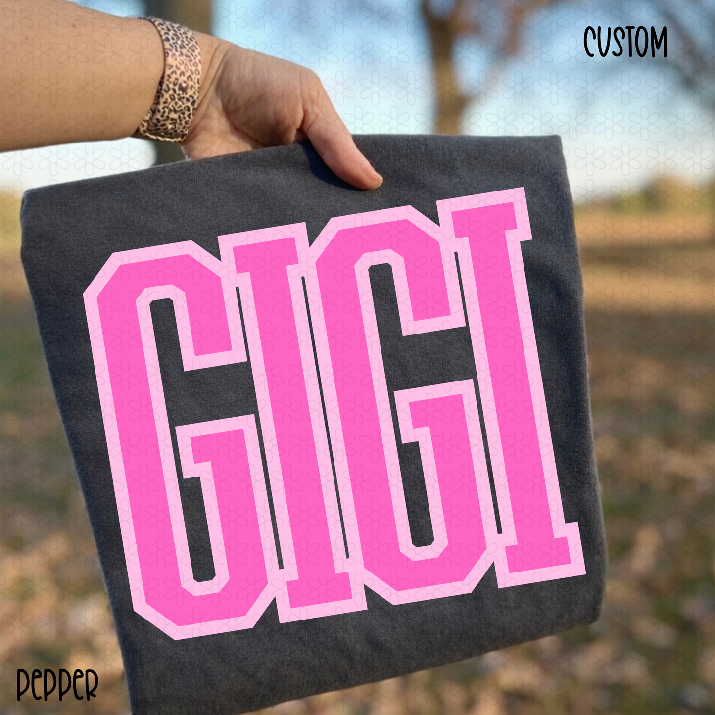 Custom Pink Names DTF Transfer