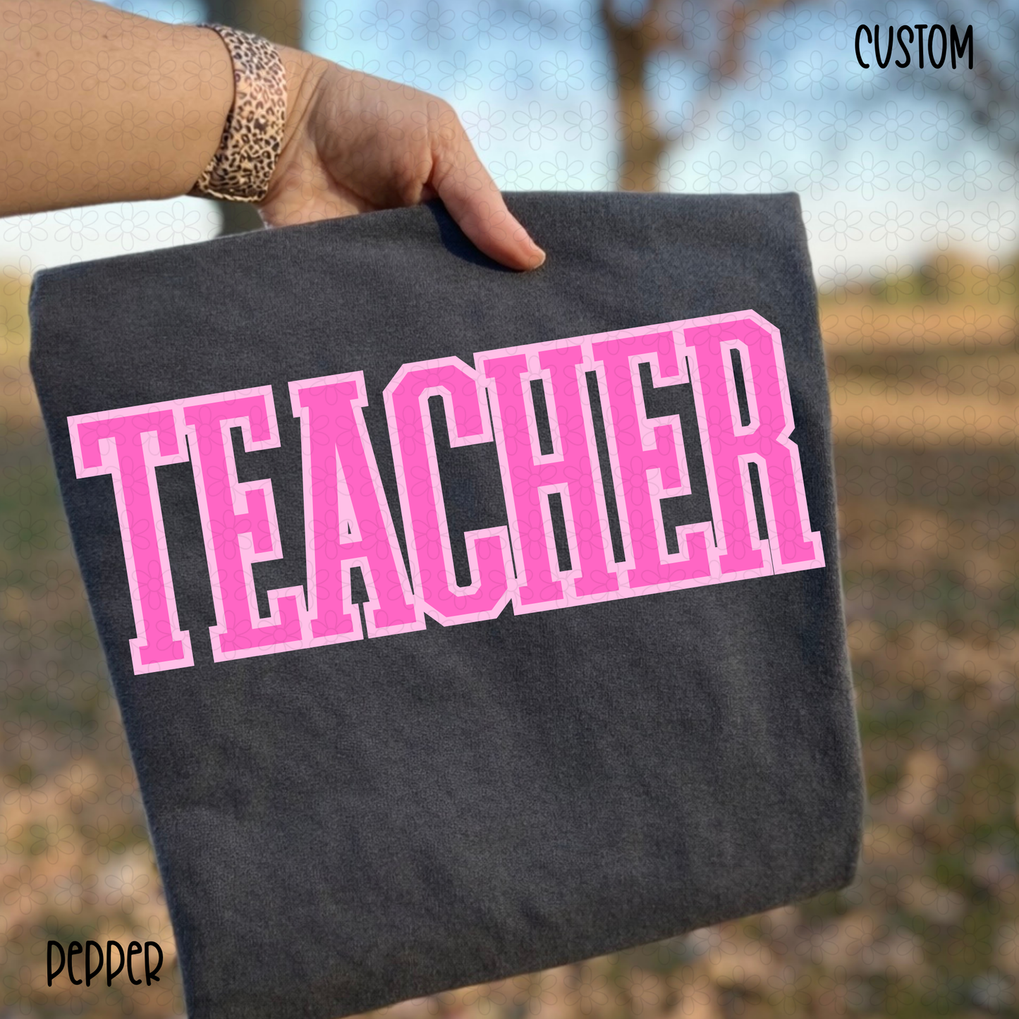 Custom Pink Names DTF Transfer