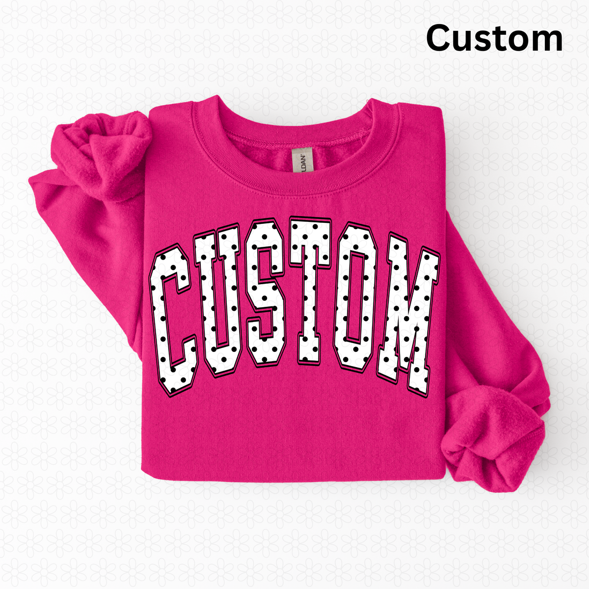 Custom Polka Dot Varsity Arch DTF Transfer