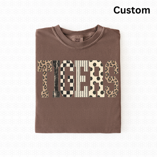 Custom Preppy Distressed Fall Alpha DTF Transfer