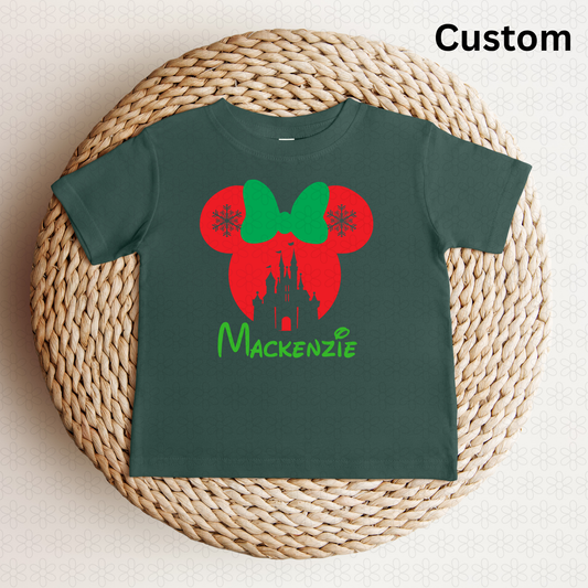 Custom Red disney christmas DTF Transfer