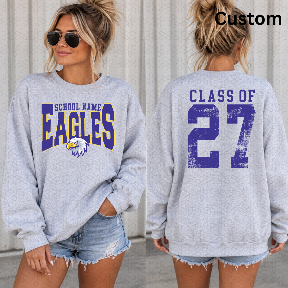 Custom Retro School Mascot-MUST EMAIL LOGO Completed Tee
