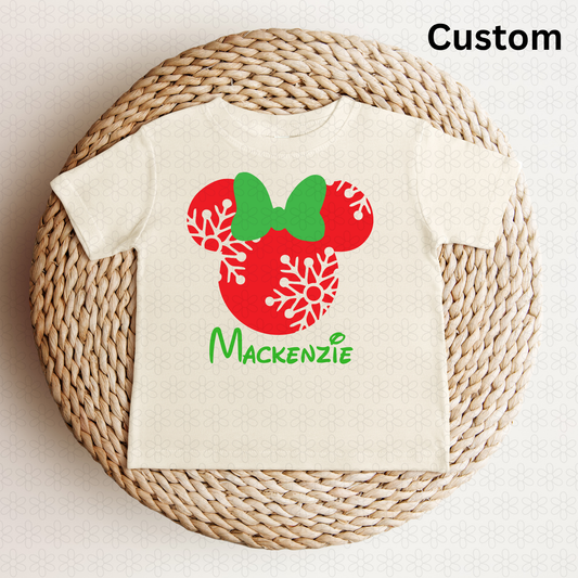 Custom Snow Flakes disney christmas DTF Transfer