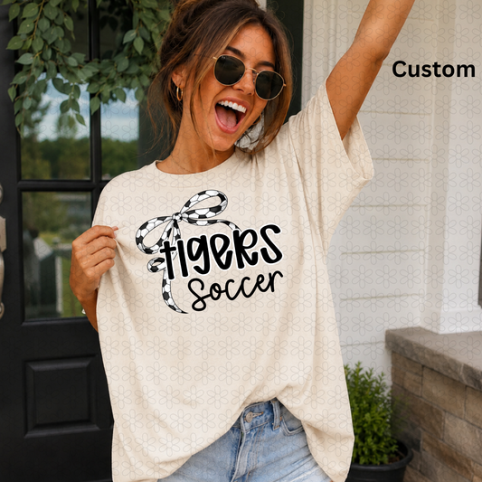 Custom Soccer bow Completed Tee