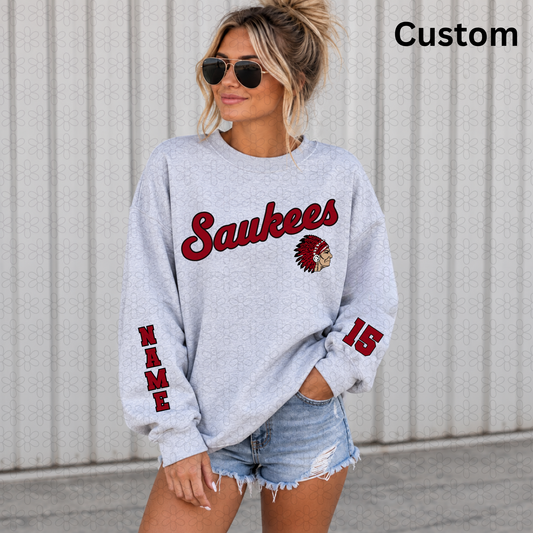 Custom Sports Script Outlined - MUST EMAIL LOGO Completed Tee