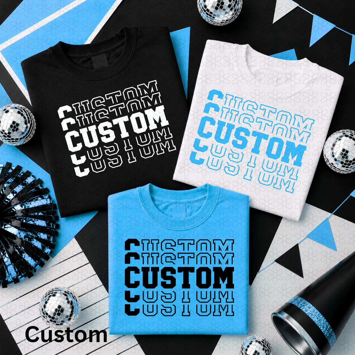 Custom Stacked Reflection Varsity Completed Tee