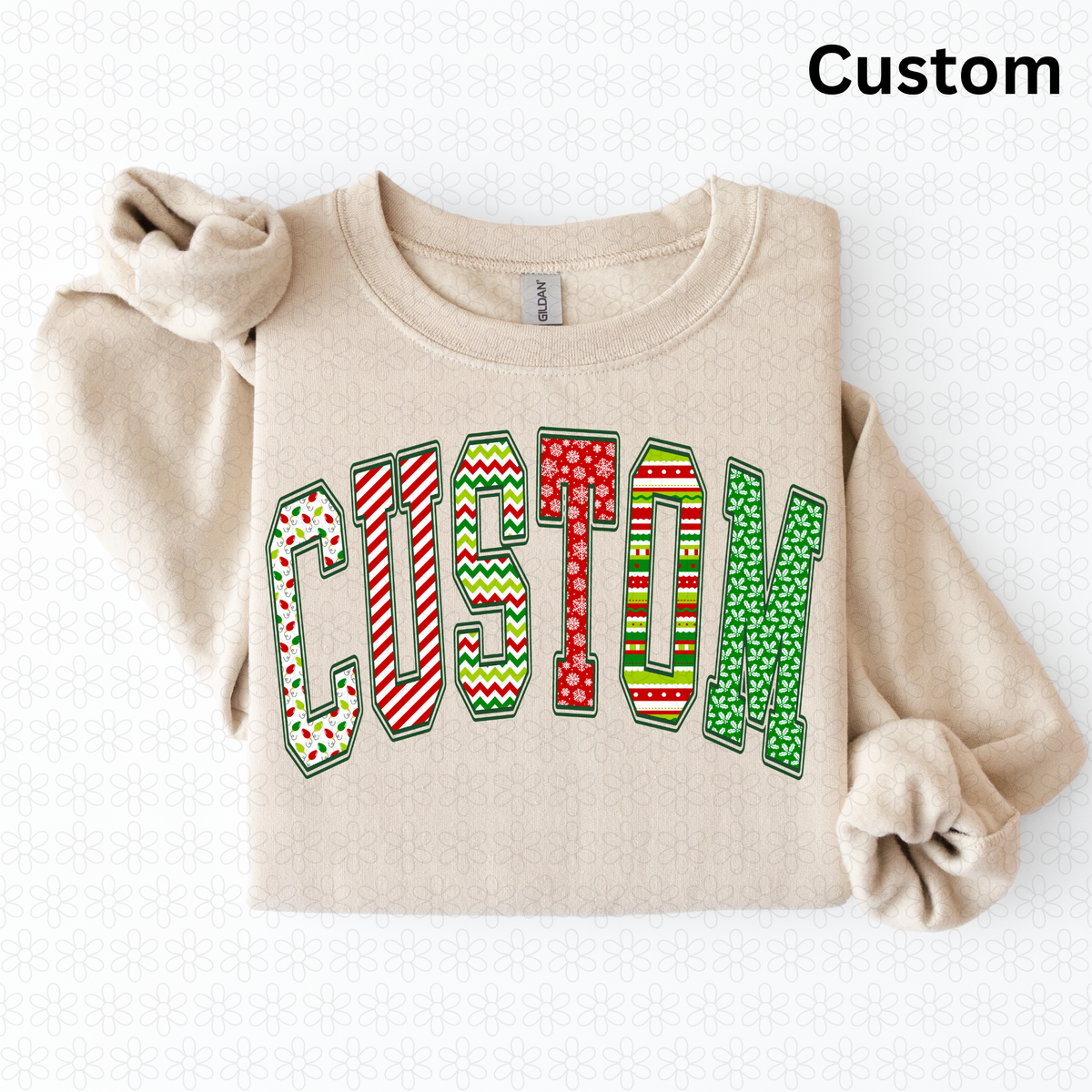Custom Traditional Christmas Collection Varsity Arch Completed Tee