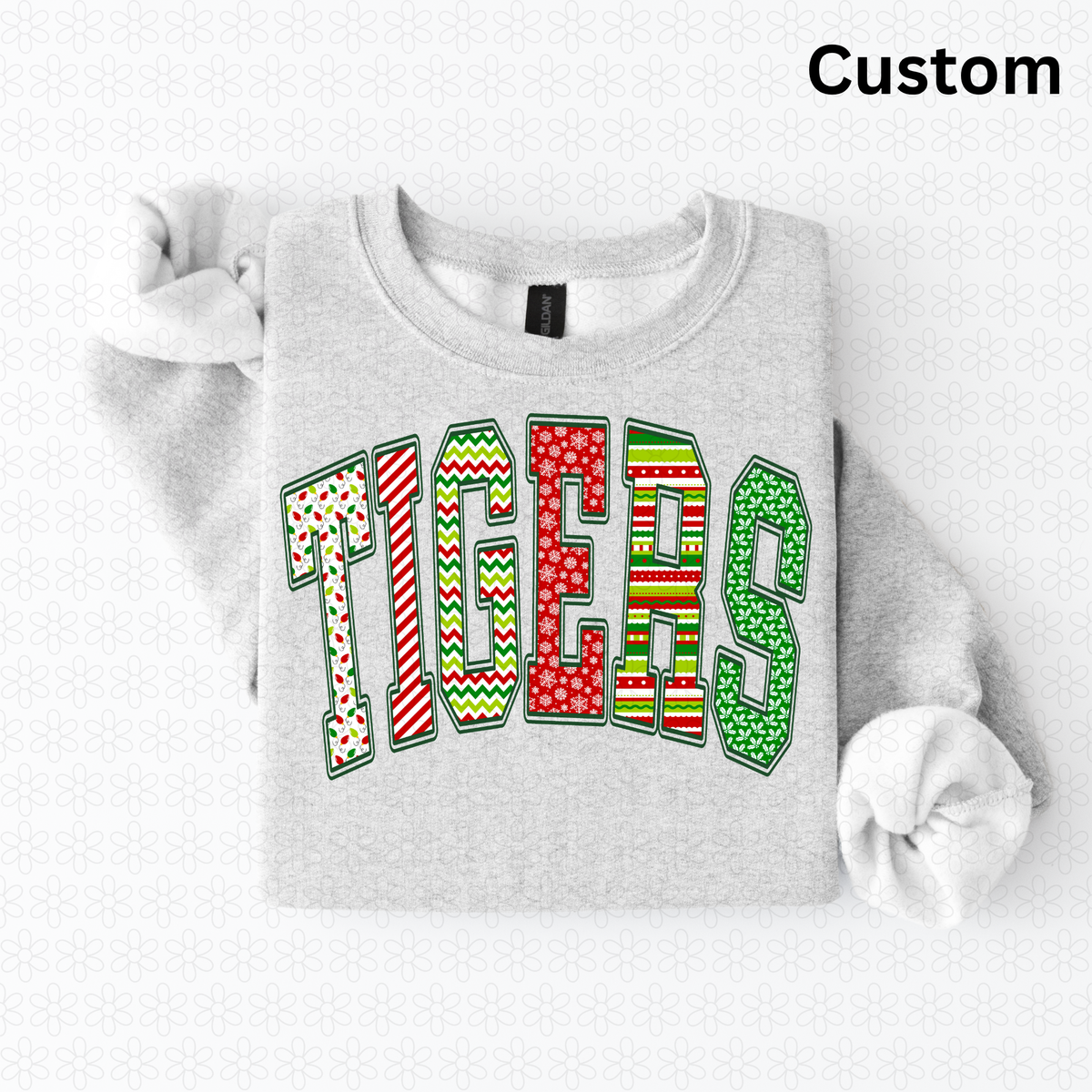 Custom Traditional Christmas Collection Varsity Arch Completed Tee