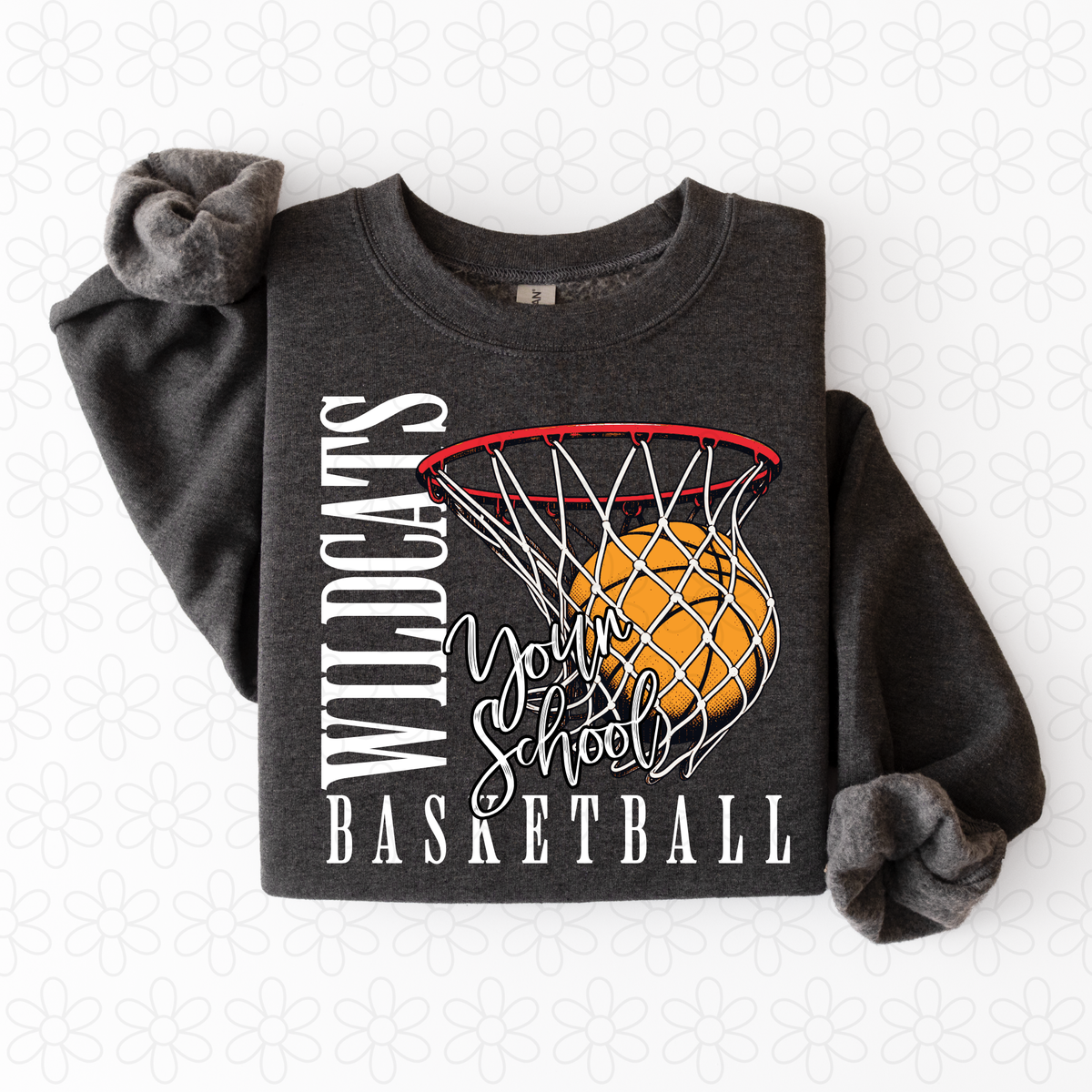 Custom Vertical Basketball (Multiple Colors) Completed Tee