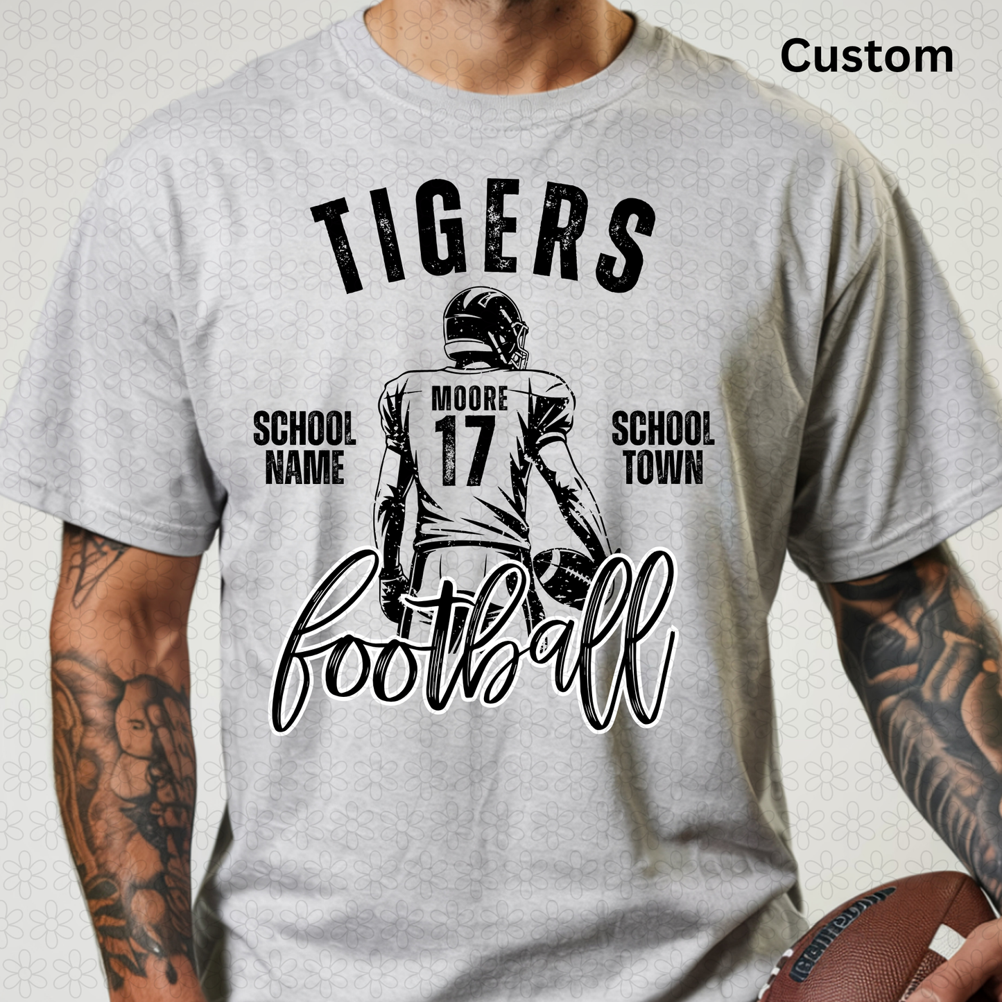 Custom Vintage Football Team Completed Tee