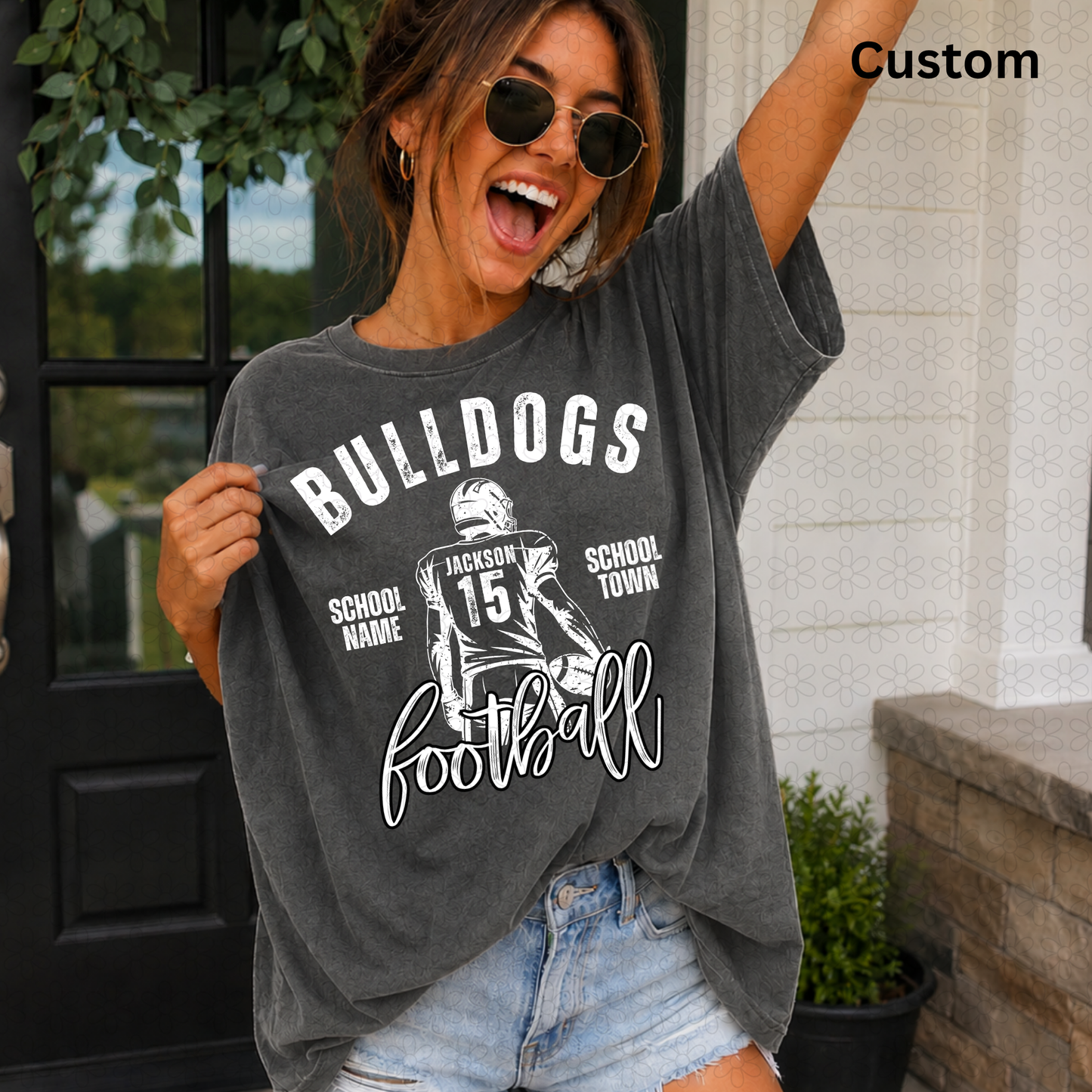 Custom Vintage Football Team Completed Tee