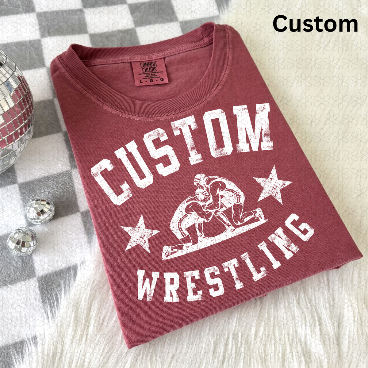 Custom Vintage Wrestling- boy Completed Tee