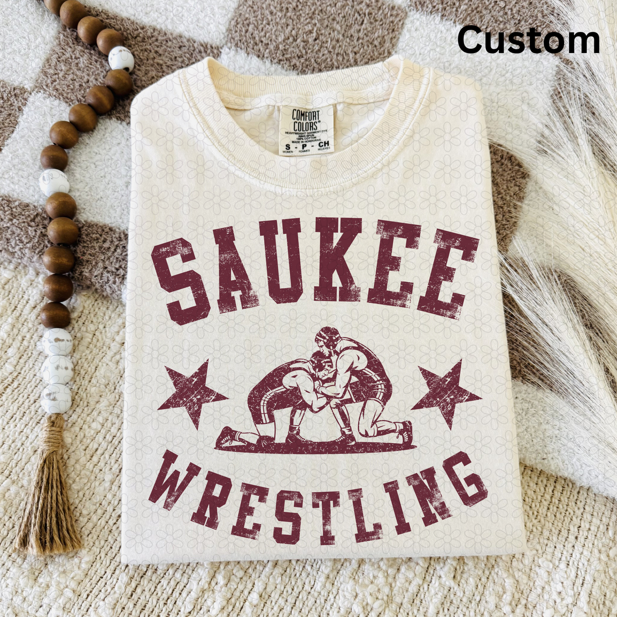 Custom Vintage Wrestling- boy Completed Tee