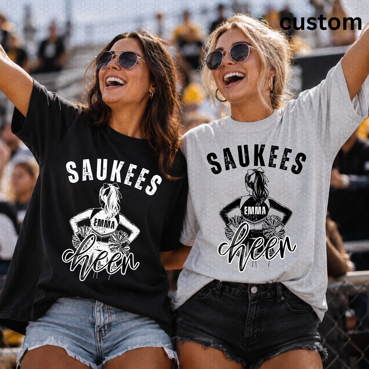 Custom cheer distressed DTF Transfer