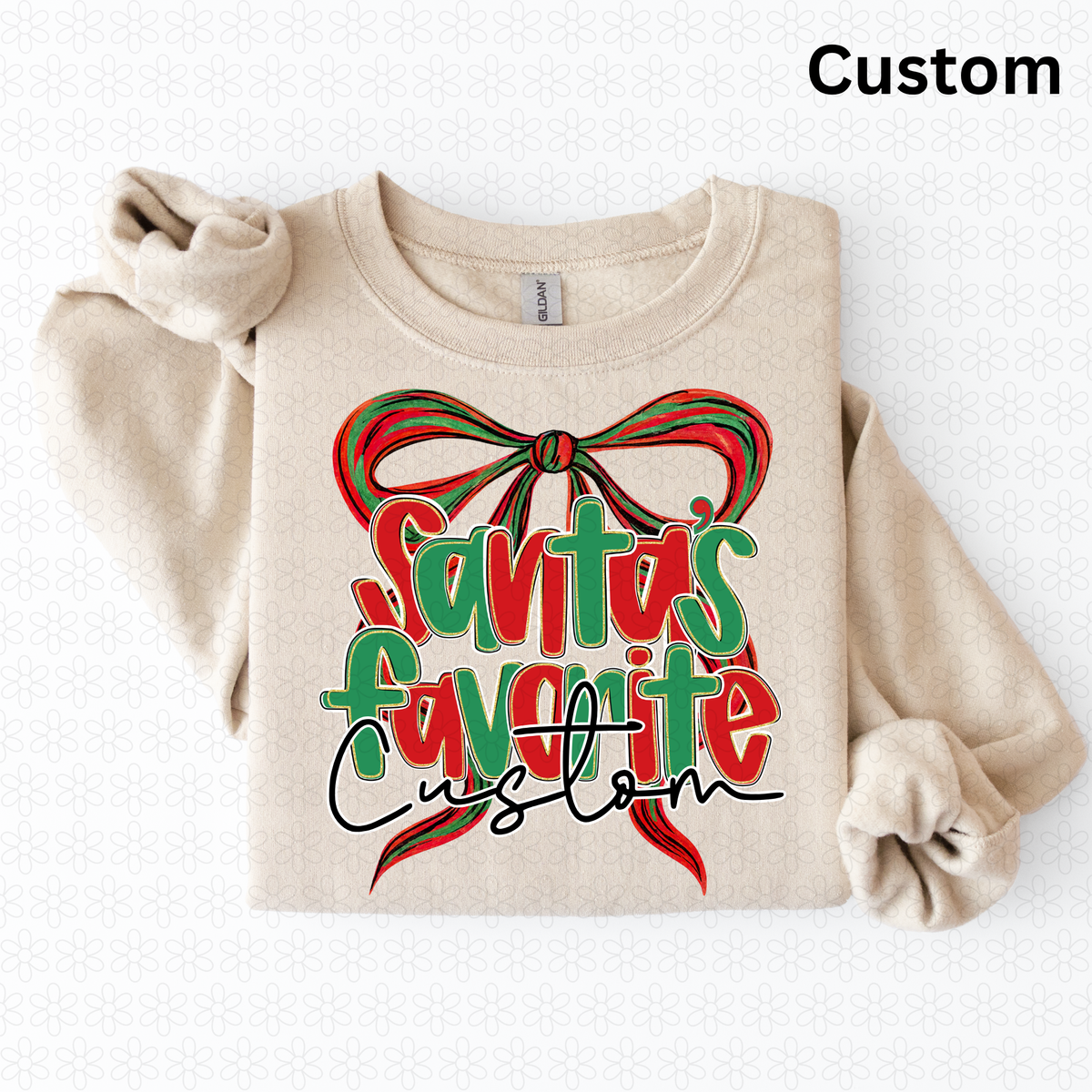 Custom santa's favorite Coquette Completed Tee