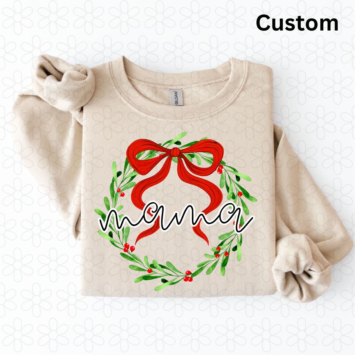Custom wreath Completed Tee