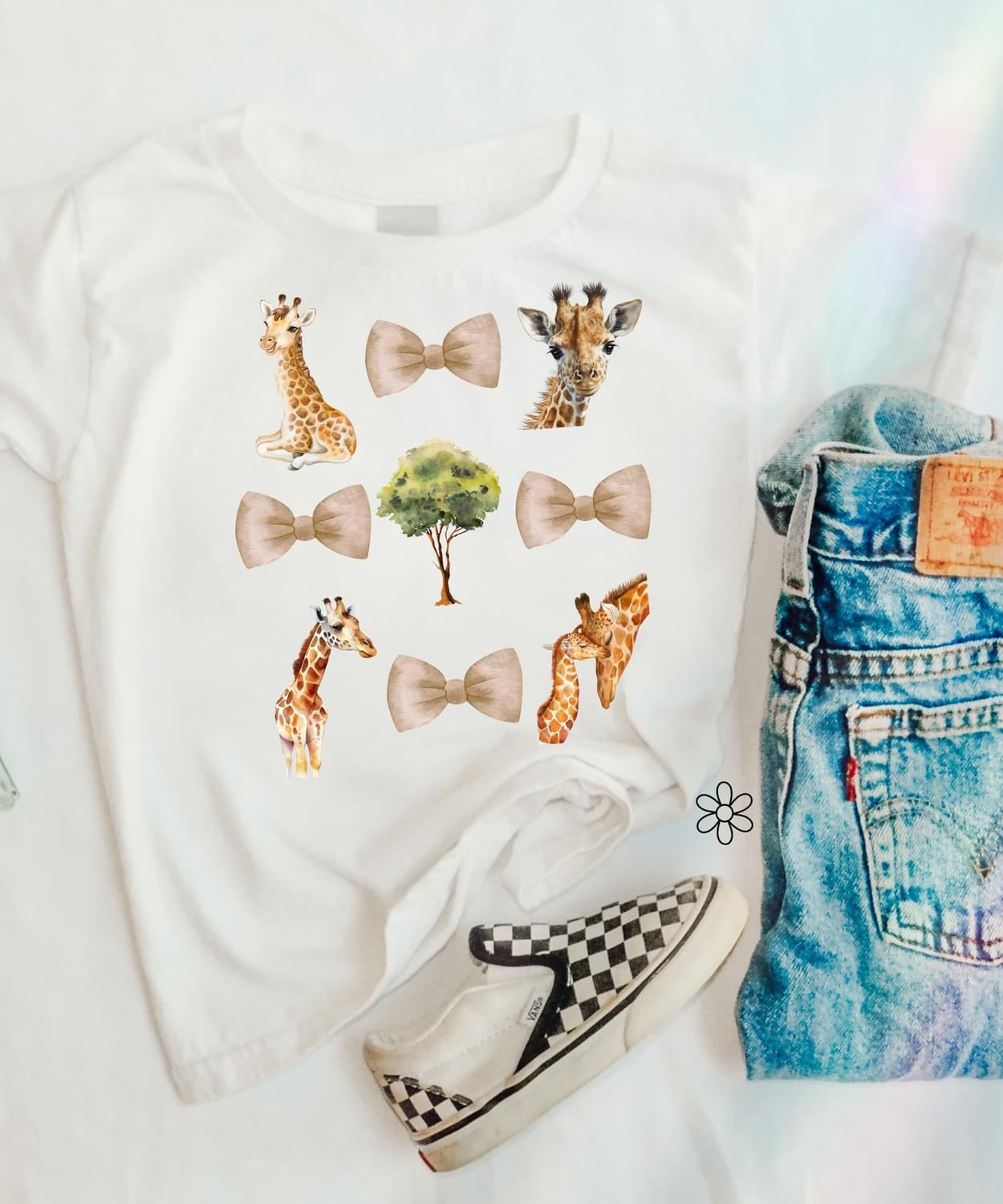 Cute Giraffes Completed Tee