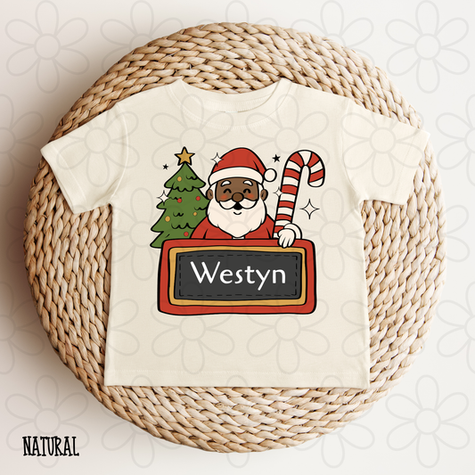 Dark Santa Christmas Custom Name DTF Transfer