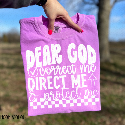 Dear God Correct me- White Completed Tee