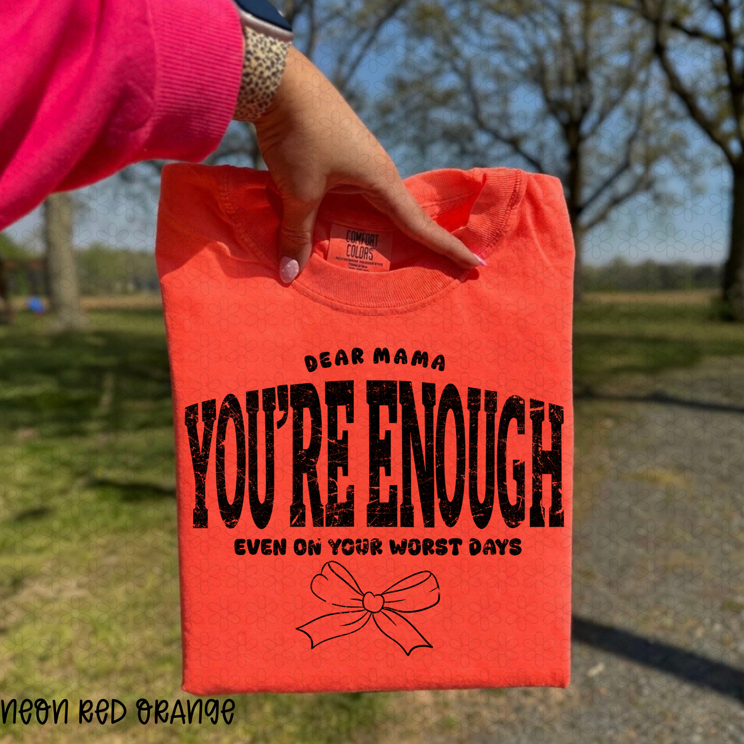 Dear Mama you're Enough- Black Completed Tee