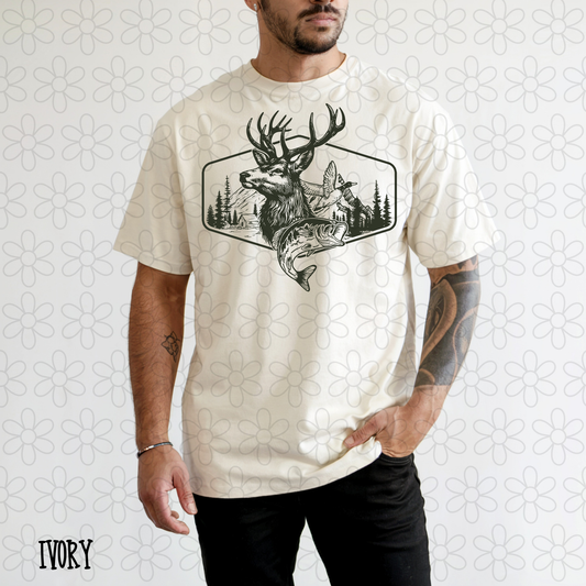 Deer Duck Fish Kids Completed Tee