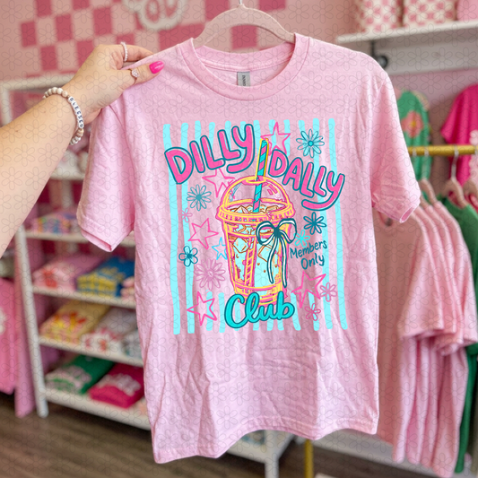 Dilly Dally Club- BLUE DTF Transfer